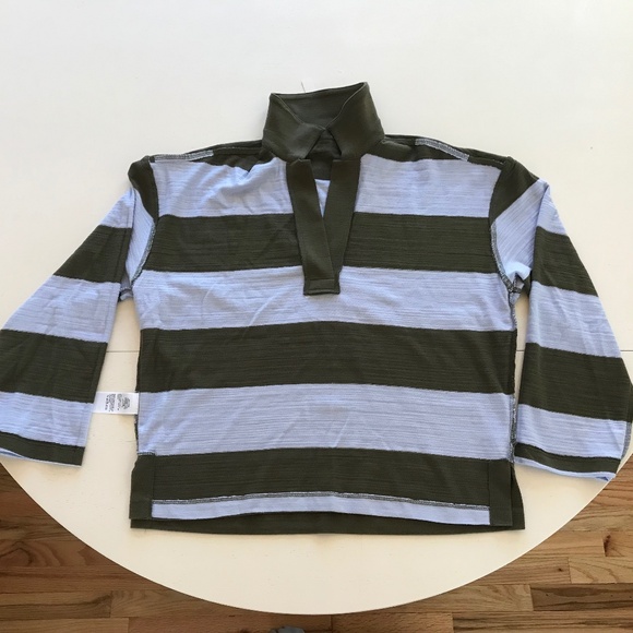 VINTAGE-INSPIRED MADEWELL 100 % COTTON STRIPE RUGBY POLO - Picture 8 of 12